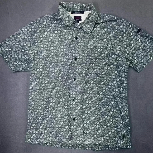 Tommy Hilfiger Button Up Shirt Men’s M blue white all over design (0239) - Picture 1 of 5